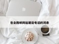 乐平包含西峡网站建设电话的词条
